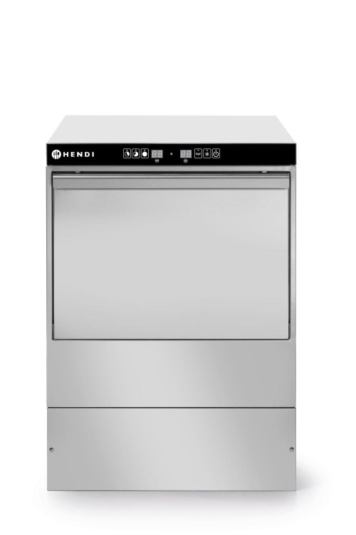 Zmywarka do szkła 40x40 – sterowana elektronicznie, HENDI, 230V/2800W, 470x510x(H)710mm