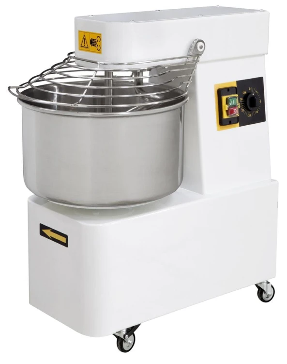 Miesiarka spiralna ze stałą dzieżą z 2 prędkościami, 22 l, HENDI, 56 kg/h, 22L, 400V/1100W, 385x670x(H)725mm