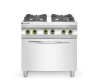 Kuchnia gazowa 4-palnikowa z konwekcyjnym piekarnikiem elektrycznym GN 1/1, HENDI, Kitchen Line, 230V/3000W, 19kW, 800x722x(H)900mm