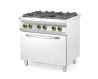 Kuchnia gazowa 4-palnikowa z konwekcyjnym piekarnikiem elektrycznym GN 1/1, HENDI, Kitchen Line, 230V/3000W, 19kW, 800x722x(H)900mm