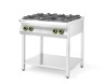 Kuchnia gazowa 4-palnikowa na podstawie otwartej, HENDI, Kitchen Line, 19kW, 800x700x(H)900mm