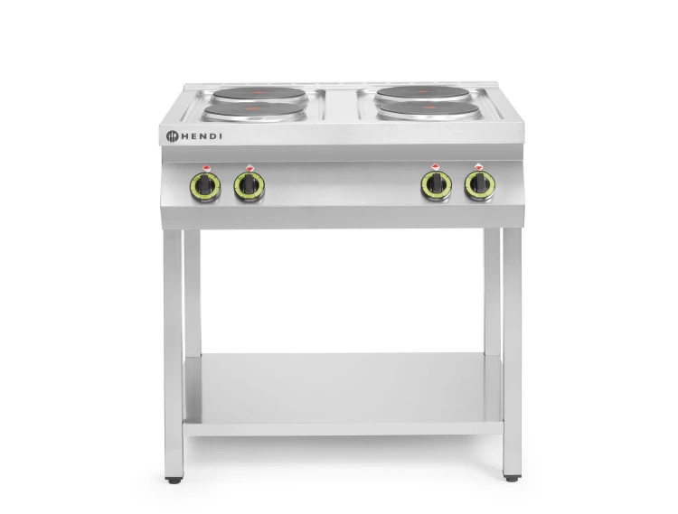 Kuchnia elektryczna 4-płytowa na podstawie otwartej, HENDI, Kitchen Line, 400V/10400W, 800x700x(H)900mm