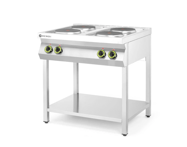 Kuchnia elektryczna 4-płytowa na podstawie otwartej, HENDI, Kitchen Line, 400V/10400W, 800x700x(H)900mm
