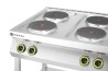 Kuchnia elektryczna 4-płytowa na podstawie otwartej, HENDI, Kitchen Line, 400V/10400W, 800x700x(H)900mm