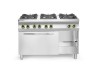 Kuchnia gazowa 6-palnikowa z konwekcyjnym piekarnikiem elektrycznym GN 1/1, HENDI, Kitchen Line, 230V/3000W, 28,5kW, 1200x722x(H)900mm