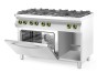 Kuchnia gazowa 6-palnikowa z konwekcyjnym piekarnikiem elektrycznym GN 1/1, HENDI, Kitchen Line, 230V/3000W, 28,5kW, 1200x722x(H)900mm
