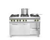 Kuchnia gazowa 6-palnikowa z konwekcyjnym piekarnikiem elektrycznym GN 1/1, HENDI, Kitchen Line, 230V/3000W, 28,5kW, 1200x722x(H)900mm