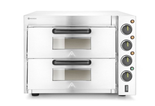 Piecyk do pizzy 2-komorowy 3000 W, HENDI, srebrny, 230V/3000W, 580x560x(H)435mm