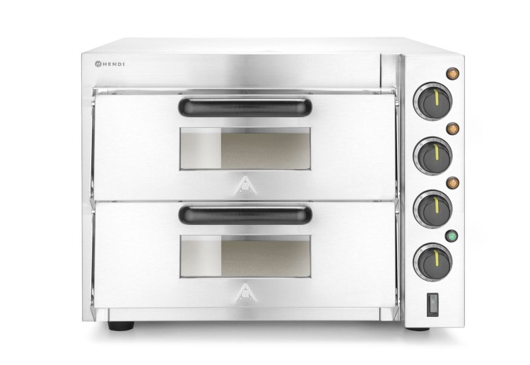 Piecyk do pizzy 2-komorowy 3000 W, HENDI, srebrny, 230V/3000W, 580x560x(H)435mm