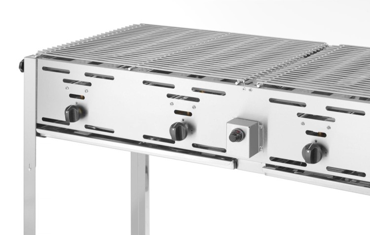 Grill gazowy Grill-Master Quattro, HENDI, 22kW, 1330x600x(H)920mm