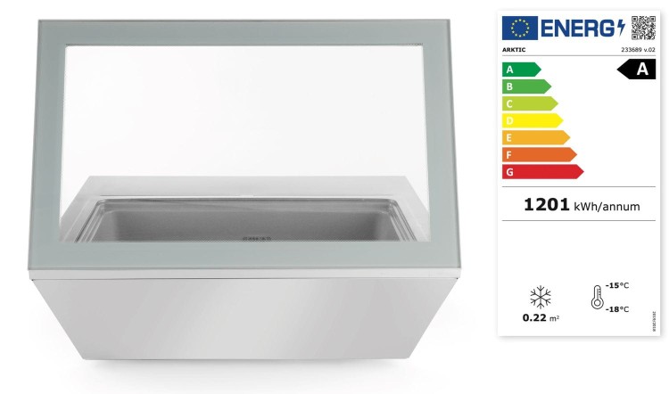 Witryna mroźnicza nastawna, Arktic, 220-240V/210W, 867x735x(H)373mm