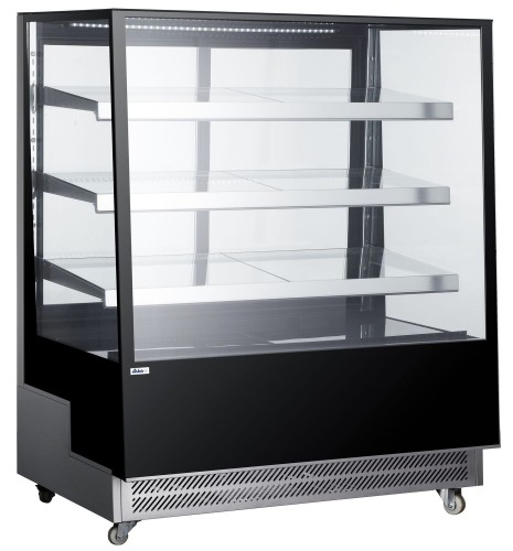 Witryna chłodnicza 3-półkowa, Arktic, 650L, czarny, 230V/490W, 1200x833x(H)1460mm