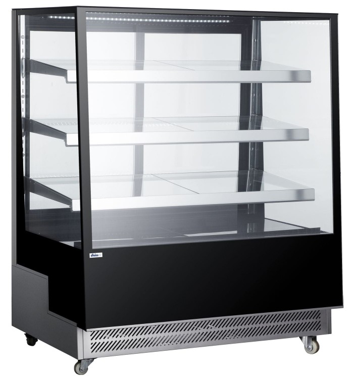 Witryna chłodnicza 3-półkowa, Arktic, 650L, czarny, 230V/490W, 1200x833x(H)1460mm