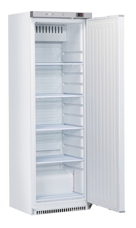 Szafa mroźnicza w obudowie ze stali malowanej na biało, Arktic, Budget Line, 400 l, biały, 230V/322W, 600x646x(H)1875mm