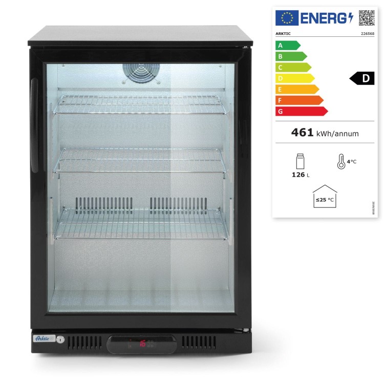 Lodówka barowa 1-drzwiowa, Arktic, 105L, czarny, 220-240V/120W, 600x530x(H)865mm
