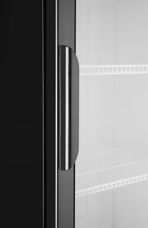 Lodówka barowa z podświetlanym panelem, 1-drzwiowa, Arktic, 254L, czarny, 220-240V/250W, 578x605x(H)1980mm
