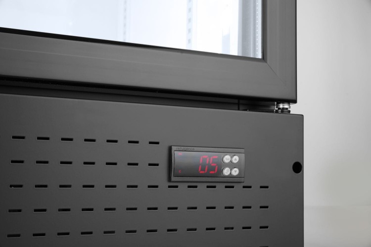 Lodówka barowa z podświetlanym panelem, 2-drzwiowa, Arktic, 512L, czarny, 220-240V/510W, 1120x585x(H)1900mm