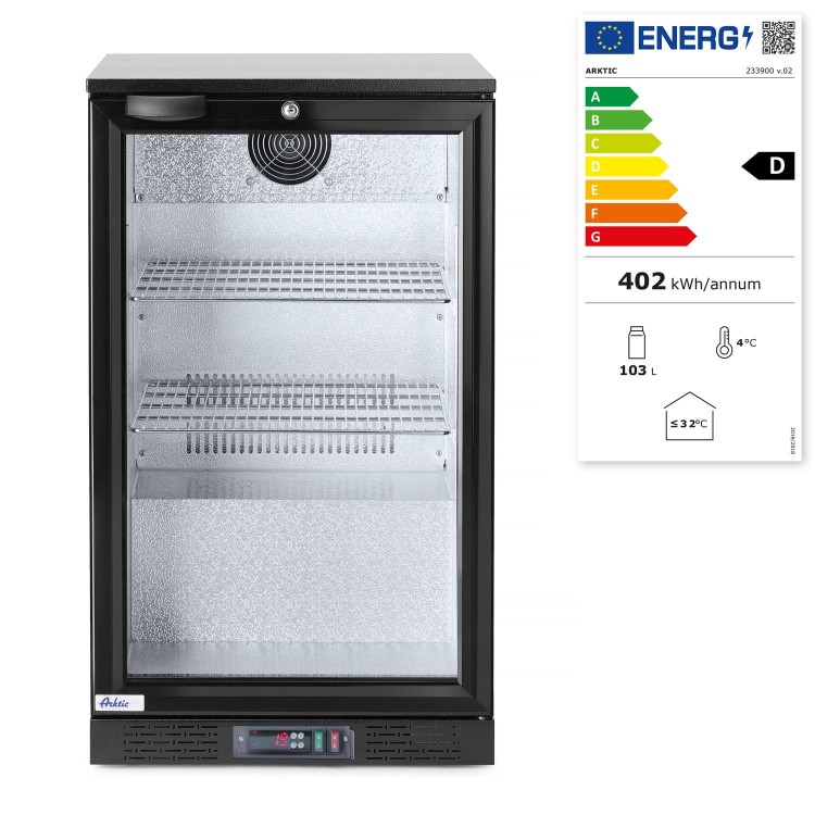 Lodówka barowa 1-drzwiowa, Arktic, 86L, czarny, 220-240V/120W, 500x530x(H)865mm