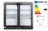 Lodówka barowa z podwójnymi drzwiami suwanymi, Arktic, 158L, czarny, 220-240V/160W, 900x520x(H)865mm
