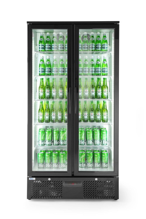 Lodówka barowa 2-drzwiowa, Arktic, 384L, czarny, 220-240V/365W, 900x530x(H)1820mm
