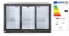 Lodówka barowa z potrójnymi drzwiami suwanymi, Arktic, 254L, czarny, 220-240V/160W, 1350x520x(H)865mm