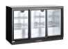 Lodówka barowa z potrójnymi drzwiami suwanymi, Arktic, 254L, czarny, 220-240V/160W, 1350x520x(H)865mm