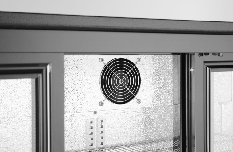 Lodówka barowa z potrójnymi drzwiami suwanymi, Arktic, 254L, czarny, 220-240V/160W, 1350x520x(H)865mm
