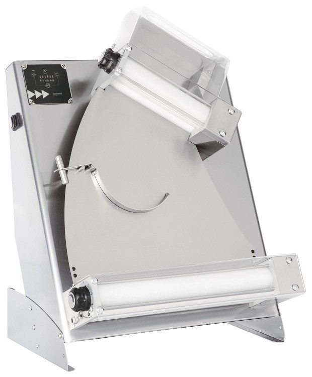 Wałkownica elektryczna do pizzy Prismafood 400 z 2 parami wałków, Prismafood, waga porcji ciasta 0,21-0,70 kg, 230V/250W, 585x435x(H)790mm