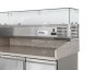 Stół chłodniczy do pizzy 3-drzwiowy z nadstawą i blatem granitowym, Arktic, 254L, 230V/400W, 1400x700x(H)1491mm