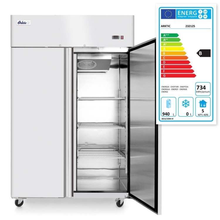 Szafa chłodnicza 2-drzwiowa, 1240 l, Arktic, Profi Line, GN 2/1, 940L, 230V/350W, 1314x800x(H)2082mm