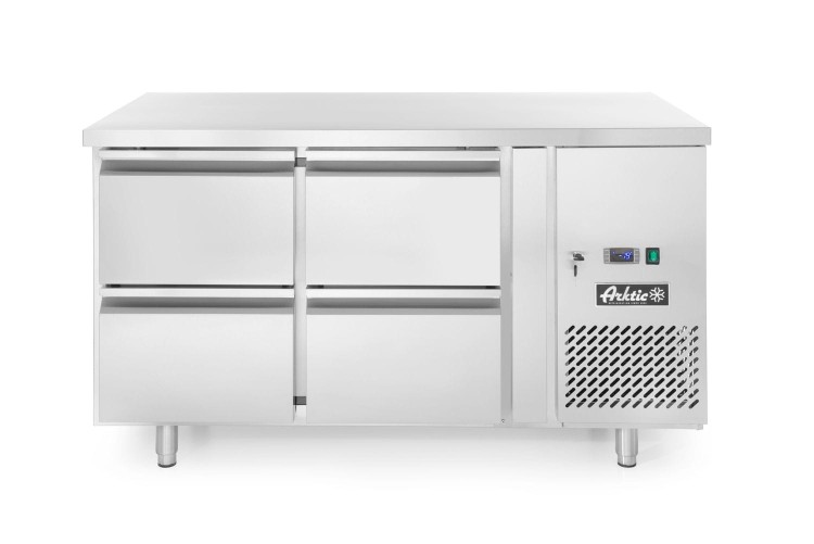 Stół chłodniczy z 4 szufladami i agregatem bocznym, Arktic, Profi Line, 230V/250W, 1360x700x(H)858mm