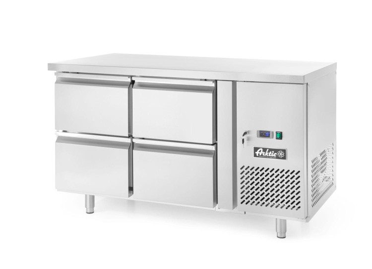 Stół chłodniczy z 4 szufladami i agregatem bocznym, Arktic, Profi Line, 230V/250W, 1360x700x(H)858mm