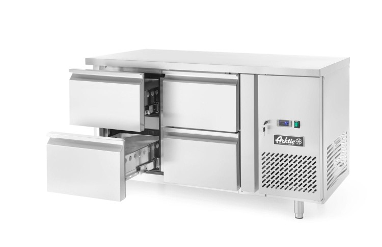 Stół chłodniczy z 4 szufladami i agregatem bocznym, Arktic, Profi Line, 230V/250W, 1360x700x(H)858mm
