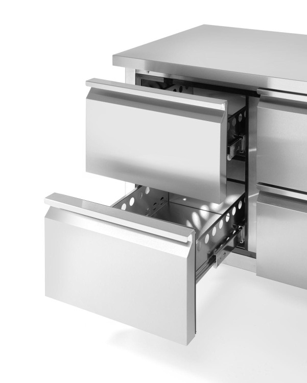 Stół chłodniczy z 4 szufladami i agregatem bocznym, Arktic, Profi Line, 230V/250W, 1360x700x(H)858mm