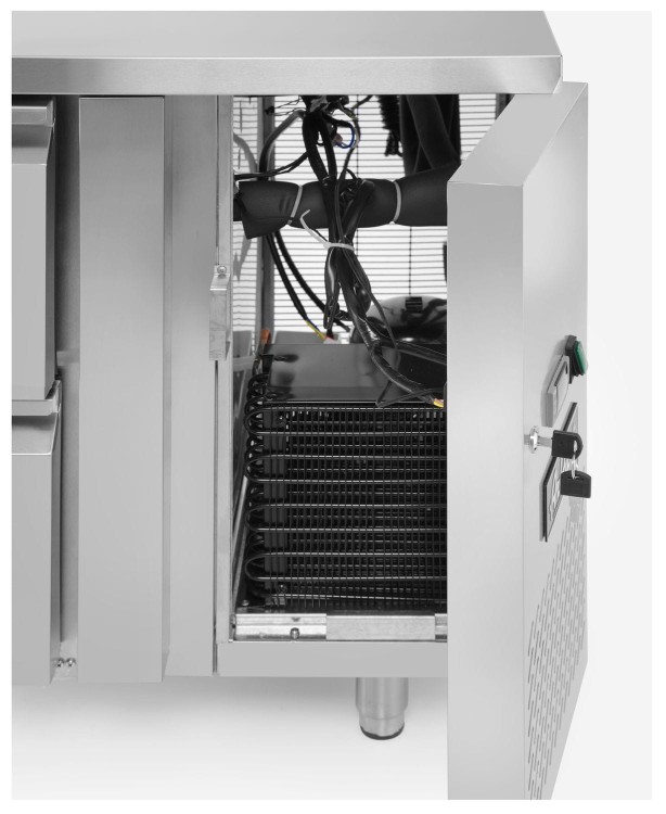 Stół chłodniczy z 4 szufladami i agregatem bocznym, Arktic, Profi Line, 230V/250W, 1360x700x(H)858mm