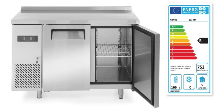 Stół chłodniczy 2-drzwiowy z agregatem bocznym, Arktic, Kitchen Line, 166L, 230V/300W, 1200x600x(H)886mm