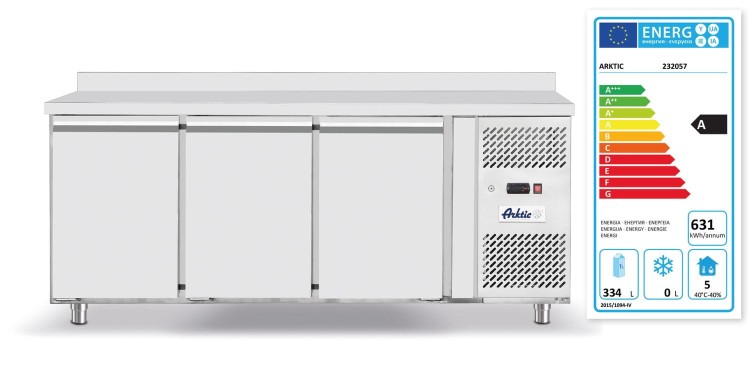Stół chłodniczy 3-drzwiowy 420 l, Arktic, Profi Line, GN 1/1, 420L, 230V/400W, 1795x700x(H)879mm