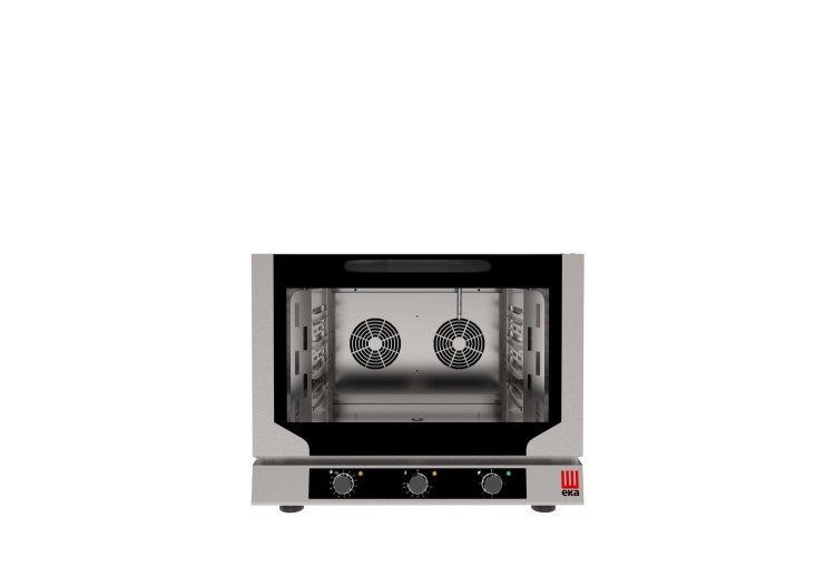 Piec konwekcyjny z nawilżaniem Evolution Next 4x 530x325 mm GN1/1, elektryczny, sterowany elektromechanicznie, Tecnoeka, GN 1/1, 400V/6400W, 784x752x(H)634mm