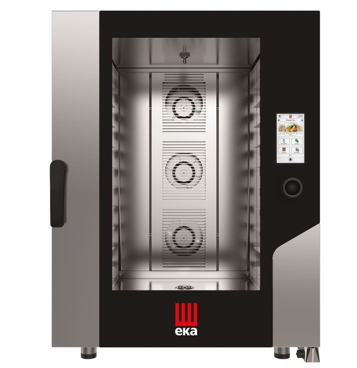 Piec konwekcyjno-parowy Millennial Touch Screen Bakery z automatycznym systemem myjącym, 10× 600×400 mm – sterowany elektronicznie, elektryczny, Tecnoeka, 400V/17000W, 850x1035x(H)1130mm