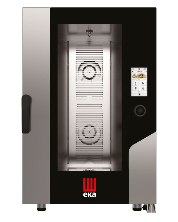 Piec konwekcyjno - parowy Millennial Touch Screen GASTRO 11 x GN 1/1 elektryczny z bojlerem, ekranem dotykowym, z systemem myjącym i sondą, Tecnoeka, 400V/19000W, 730x849x(H)1130mm