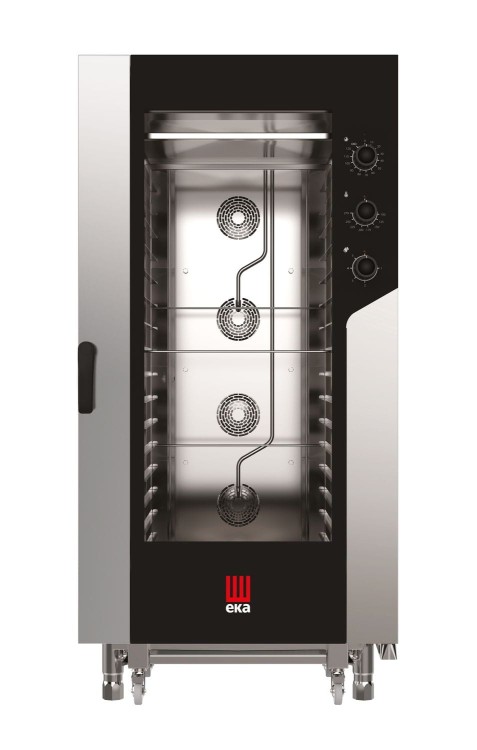 Piec konwekcyjno-parowy Millennial Smart Bakery, 16× 600×400 mm – sterowany elektromechanicznie, elektryczny, Tecnoeka, 400V/31000W, 930x1035x(H)1900mm