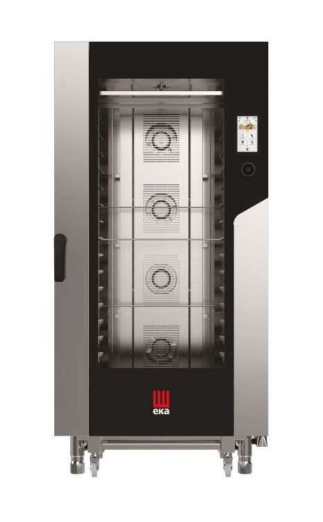 Piec konwekcyjno-parowy Millennial Touch Screen Bakery z automatycznym systemem myjącym, 16× 600×400 mm – sterowany elektronicznie, elektryczny, Tecnoeka, 400V/31000W, 930x1035x(H)1900mm
