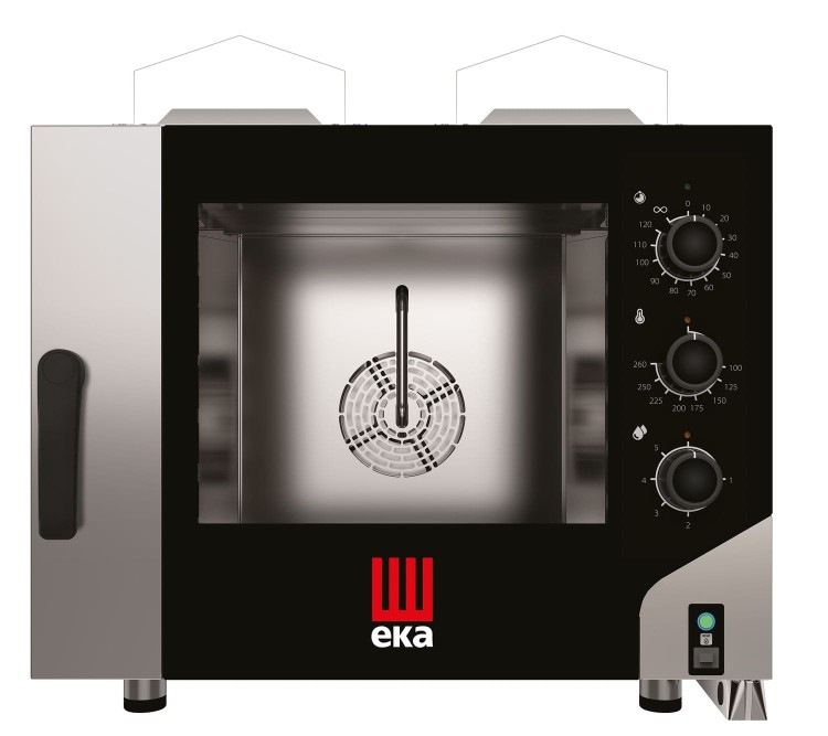 Piec konwekcyjno-parowy Millennial Smart Bakery, 4× 600×400 mm – sterowany elektromechanicznie, gazowy, Tecnoeka, 230V/300W, 9,3kW, 850x1041x(H)801mm