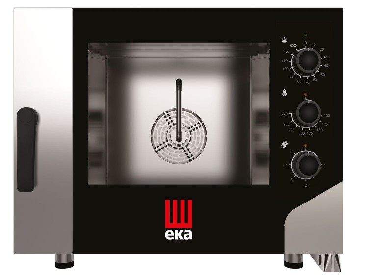 Piec konwekcyjno-parowy Millennial Smart Bakery, 4× 600×400 mm – sterowany elektromechanicznie, elektryczny, Tecnoeka, 400V/7800W, 850x1044x(H)700mm