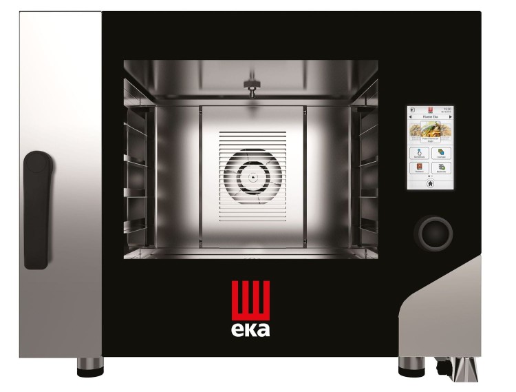 Piec konwekcyjno-parowy Millennial Touch Screen Bakery z automatycznym systemem myjącym, 4× 600×400 mm – sterowany elektronicznie, elektryczny, Tecnoeka, 400V/7800W, 850x1035x(H)700mm