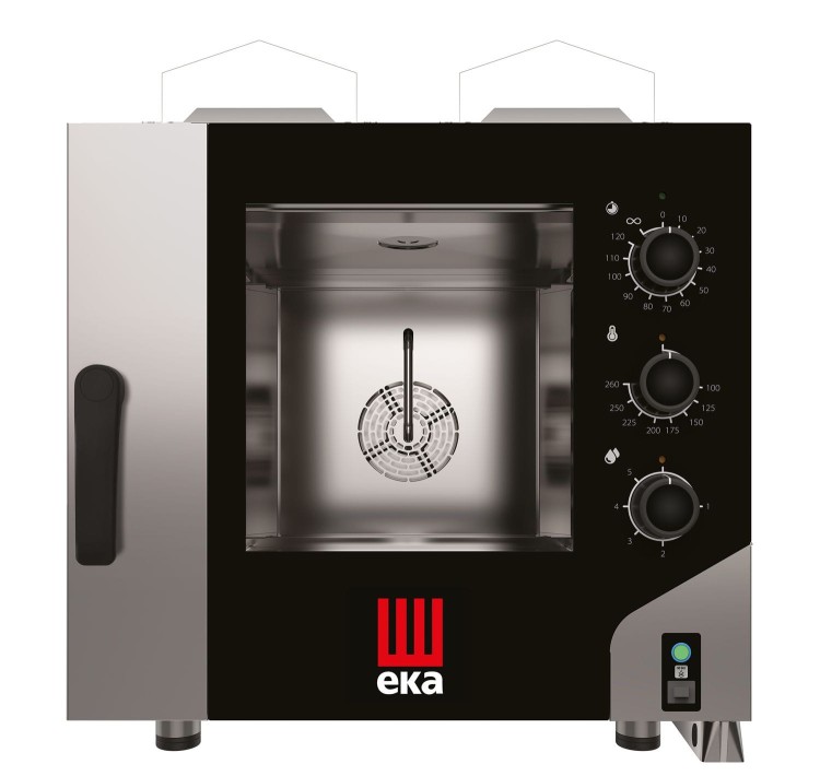 Piec konwekcyjno-parowy Millennial Smart Gastro, 5x GN 1/1 – sterowany elektromechanicznie, gazowy, Tecnoeka, 230V/300W, 9300kW, 730x855x(H)801mm