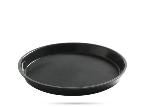 Taca do serwowania antyposlizgowa z wysokim rantem HENDI ⌀360 mm – Czarna.png