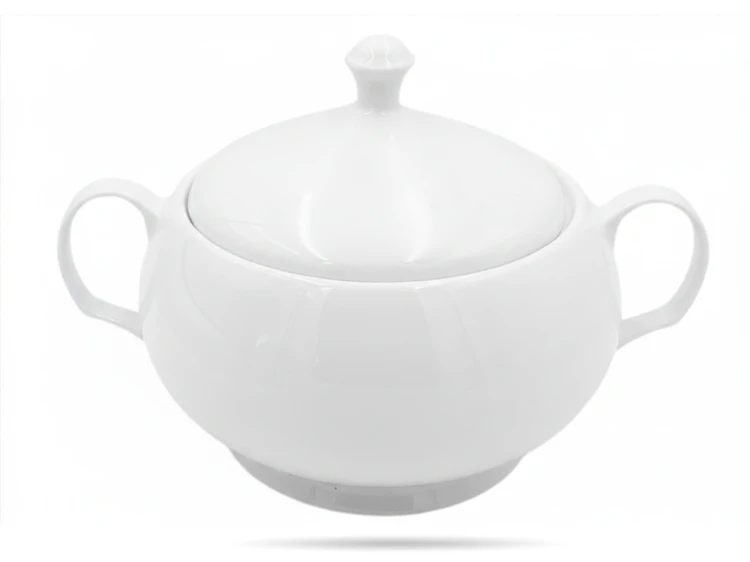 Biala waza do zupy, pokrywa bez otworu 3L PORCELANA BOGUC (3).png