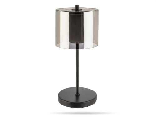 Bezprzewodowa lampka stolowa szklano-metalowa – czarna (28 cm) Anton APS (1).png