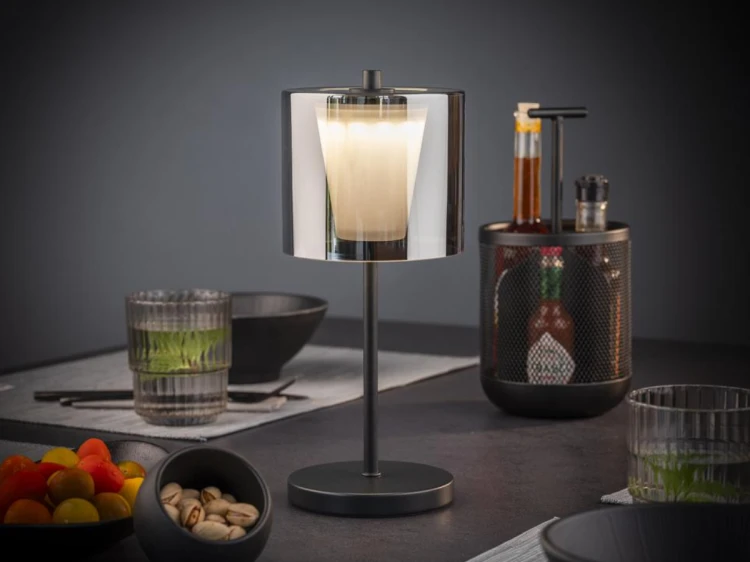 Bezprzewodowa lampka stolowa szklano-metalowa – czarna (28 cm) Anton APS (4).png